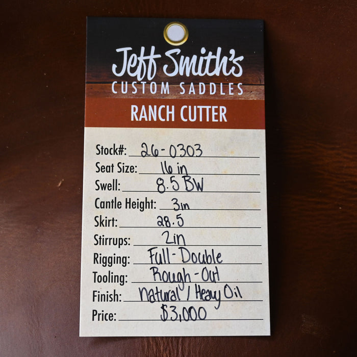16" JEFF SMITH BUSTER WELCH RANCH CUTTER SADDLE Saddles - New Jeff Smith