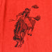 Vintage Wool Bucking Horse Red Blanket w/ Brands Collectibles MISC