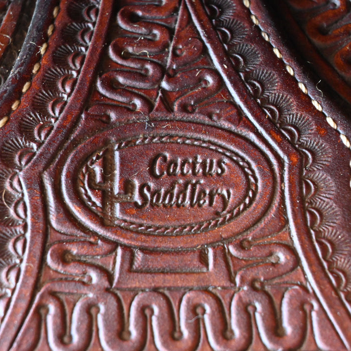 15.5" USED CACTUS TEAM ROPING SADDLE