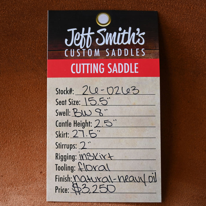 15.5" JEFF SMITH BUSTER WELCH CUTTING SADDLE Saddles - New Jeff Smith