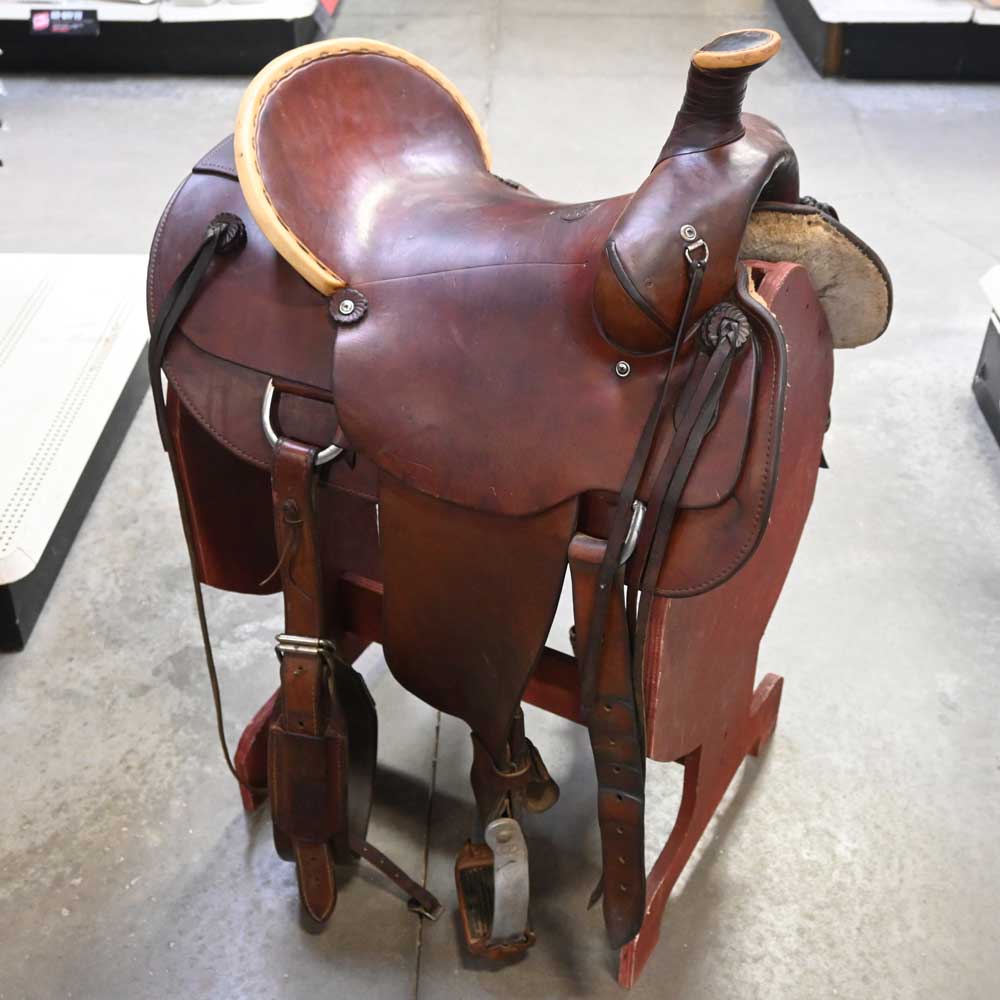 15.5" USED DENVER COLORADO ROPING SADDLE