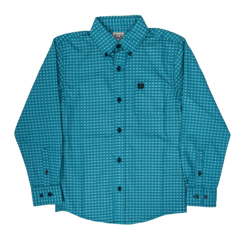 Cinch Boy's Geo Print Button Down Shirt KIDS - Boys - Clothing - Shirts - Long Sleeve Shirts Cinch