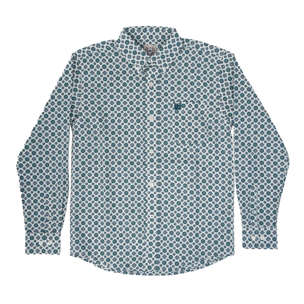 Cinch Boy's Geo Print Button Down Shirt KIDS - Boys - Clothing - Shirts - Long Sleeve Shirts Cinch