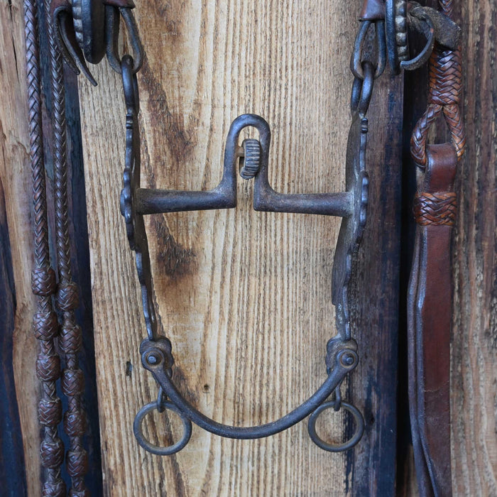 1920's Bearman Buckin' Horse Bit Bridle Rig w/Sterling Silver Conchos