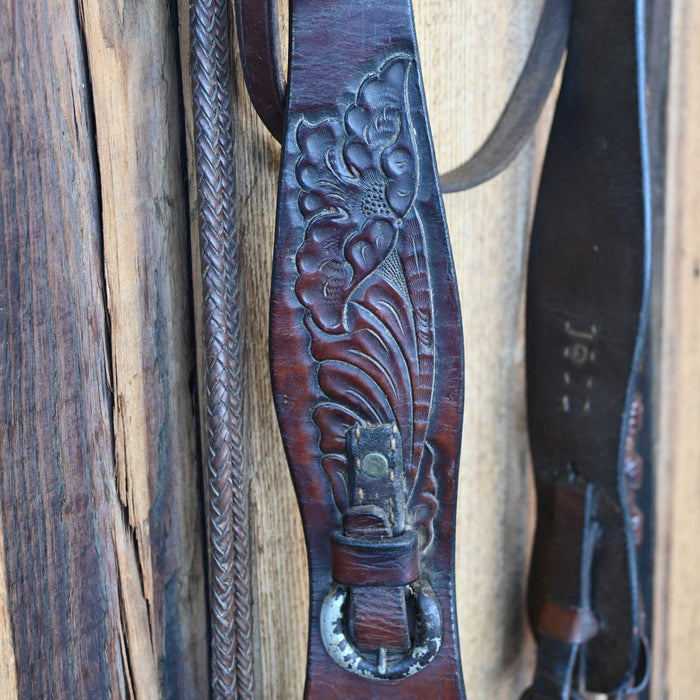 1920's Bearman Buckin' Horse Bit Bridle Rig w/Sterling Silver Conchos