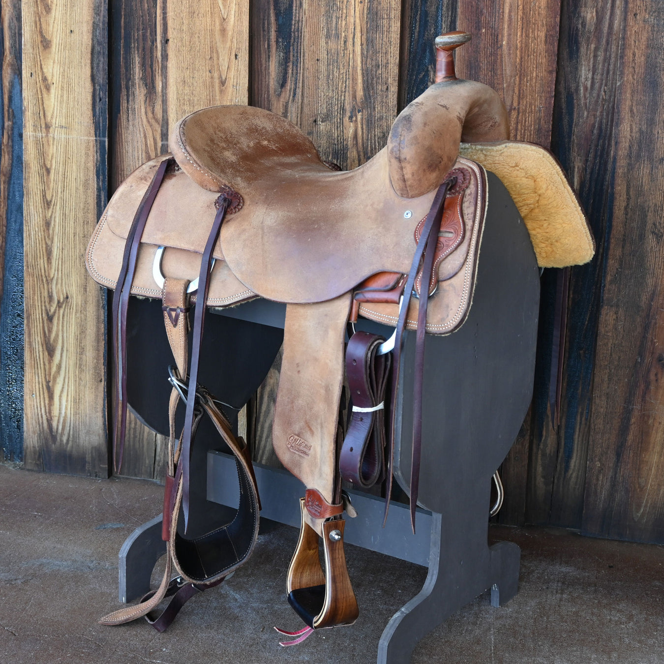 17.5" USED JEFF SMITH RANCH CUTTER SADDLE Saddles - Used Jeff Smith