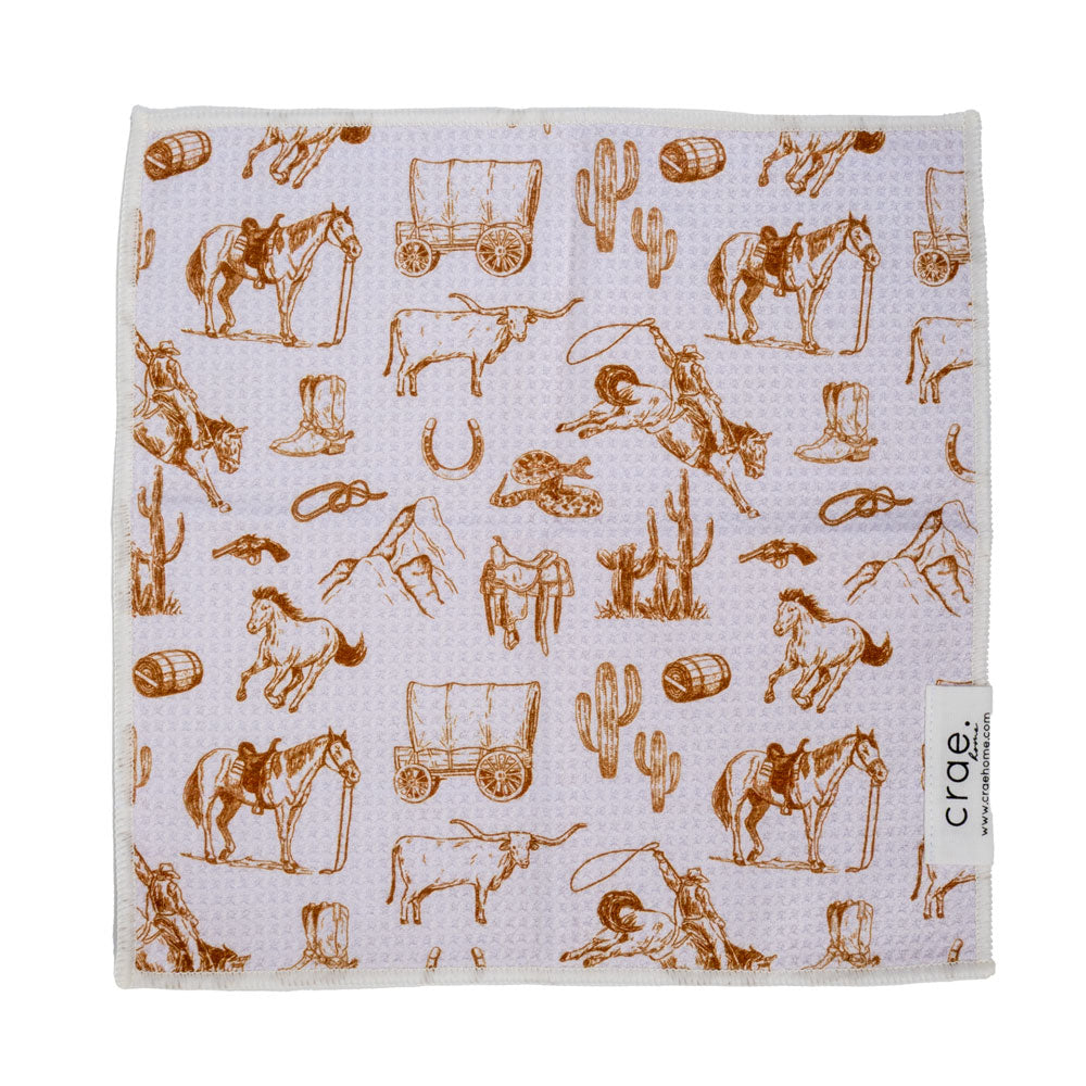 Double-Sided Washcloth - Western Cream HOME & GIFTS - Tabletop + Kitchen - Kitchen Decor Crae Home