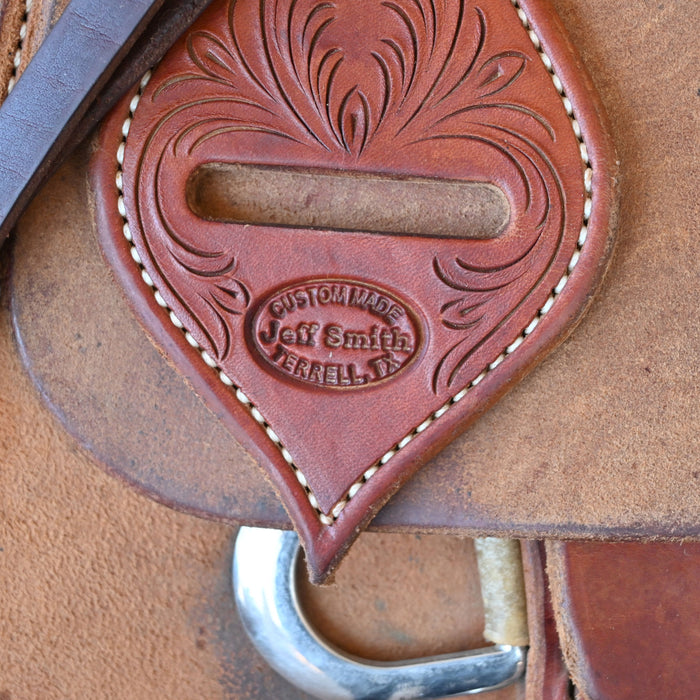 17.5" USED JEFF SMITH RANCH CUTTER SADDLE