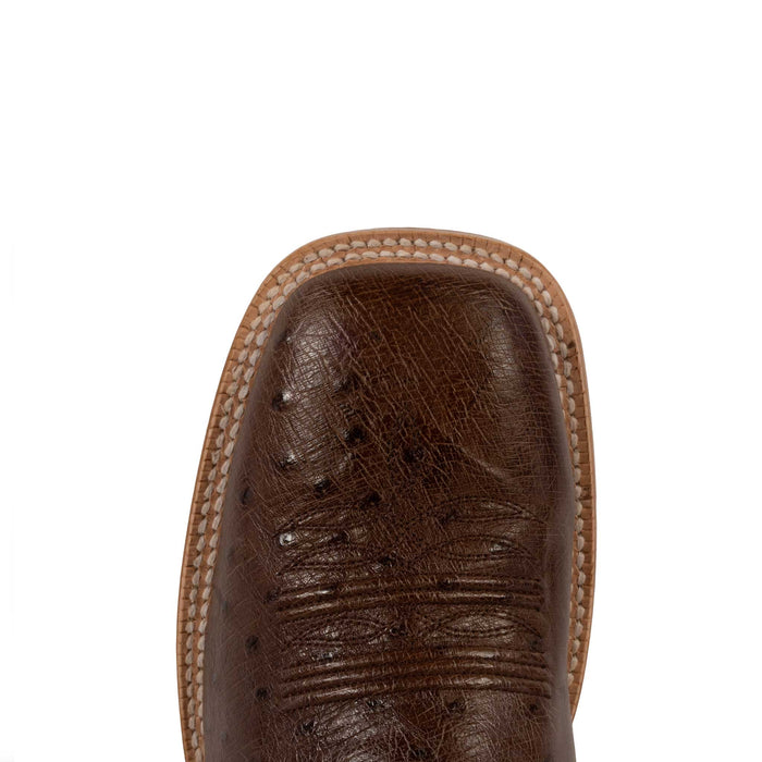 R. Watson Men's Kango Tabac Smooth Ostrich Square Toe Boot