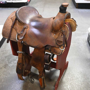 16.5" USED TODD JEYS RANCH CUTTER SADDLE Saddles Todd Jeys