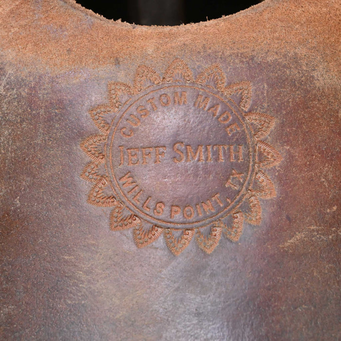 15" USED JEFF SMITH TEAM ROPING SADDLE