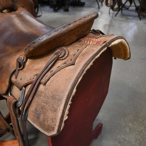 16.5" USED TODD JEYS RANCH CUTTER SADDLE Saddles Todd Jeys