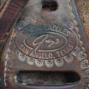 16.5" USED TODD JEYS RANCH CUTTER SADDLE Saddles Todd Jeys