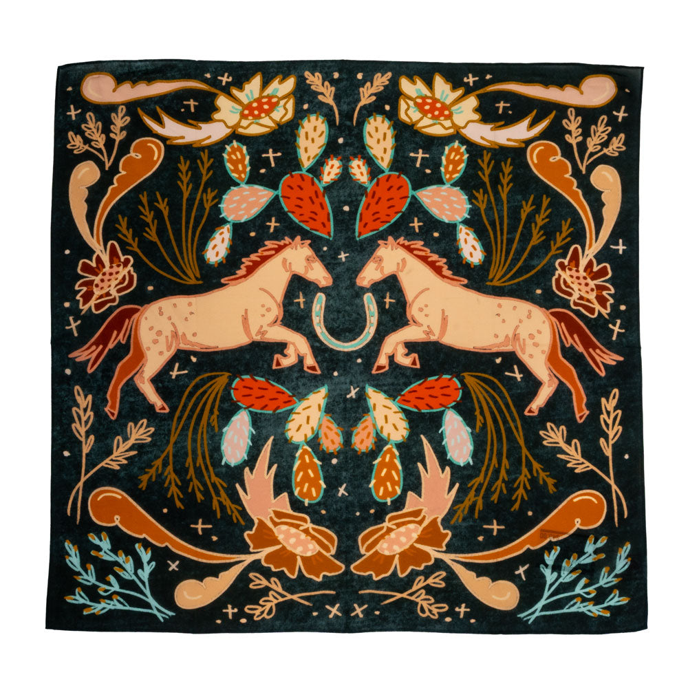 Wild Horse Prairies In Denim Wild Rag