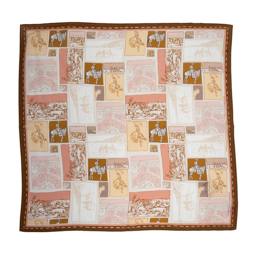 Ranching Vintage Photos Silk Wild Rag ACCESSORIES - Additional Accessories - Wild Rags & Scarves Tirzah Lane Art