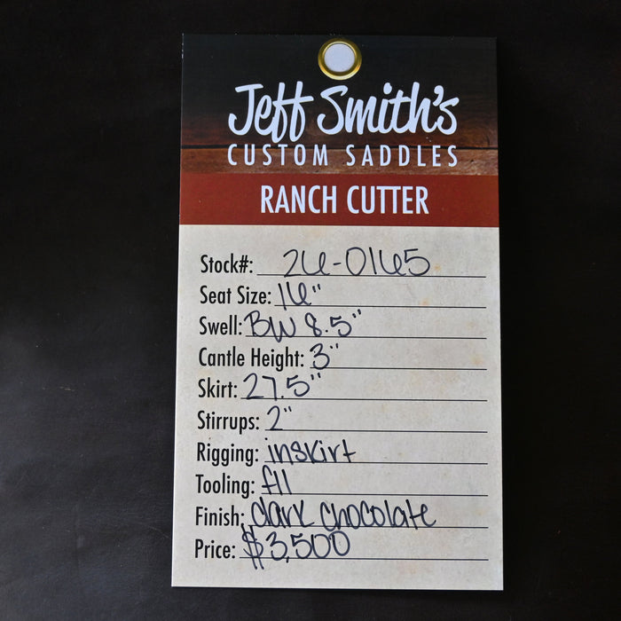 16" JEFF SMITH BUSTER WELCH RANCH CUTTER SADDLE Saddles - New Jeff Smith