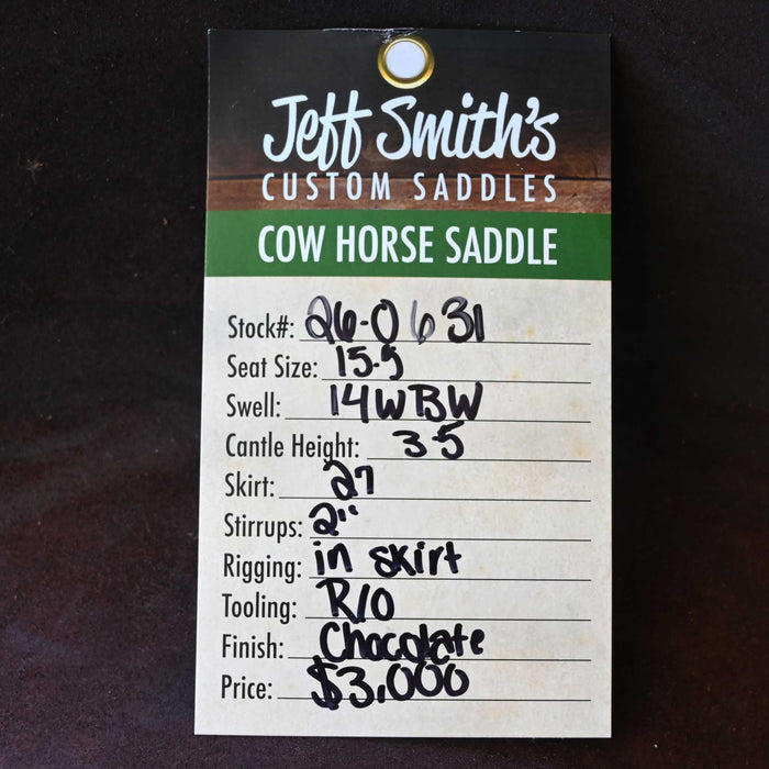 15.5" JEFF SMITH BUSTER WELCH COW HORSE SADDLE