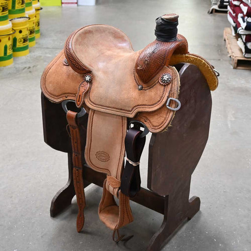 13.5" USED PATRICK SMITH ROPING SADDLE Saddles - Used Patrick Smith