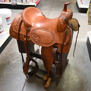 16.5" USED BOB MOLINE RANCH CUTTER SADDLE Saddles Bob Moline   