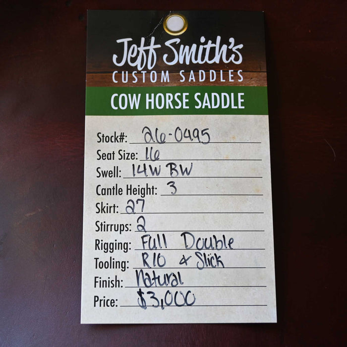 16" JEFF SMITH SMITH BUSTER WELCH COW HORSE SADDLE