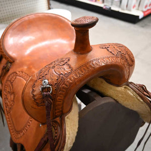 16.5" USED BOB MOLINE RANCH CUTTER SADDLE Saddles Bob Moline   