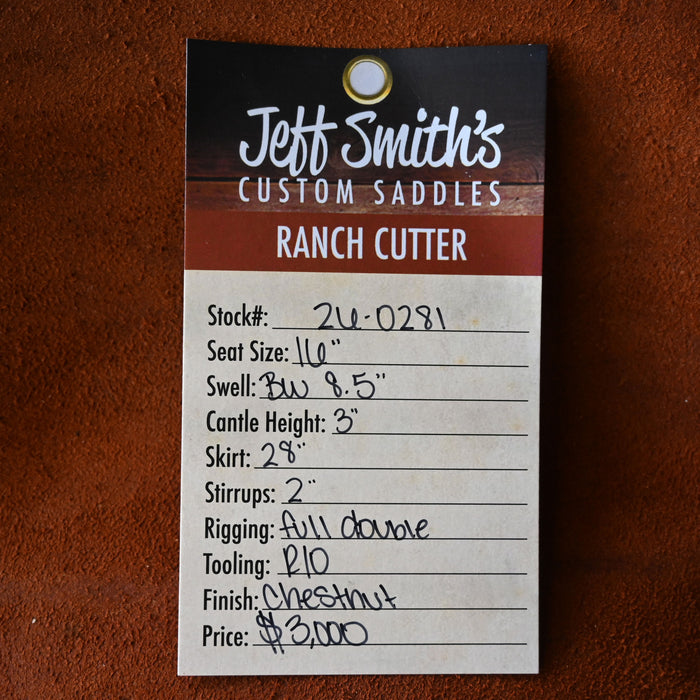 16" JEFF SMITH BUSTER WELCH RANCH CUTTER SADDLE Saddles - New Jeff Smith