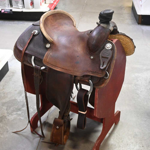 14.5" USED PATRICK SMITH ROPING SADDLE Saddles - Used Patrick Smith