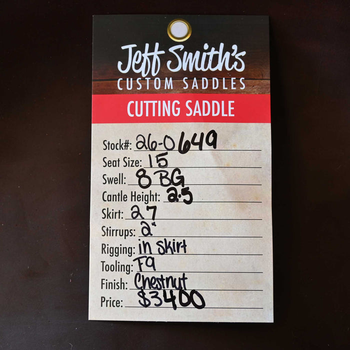 15" JEFF SMITH BEAU GALYEAN CUTTING SADDLE