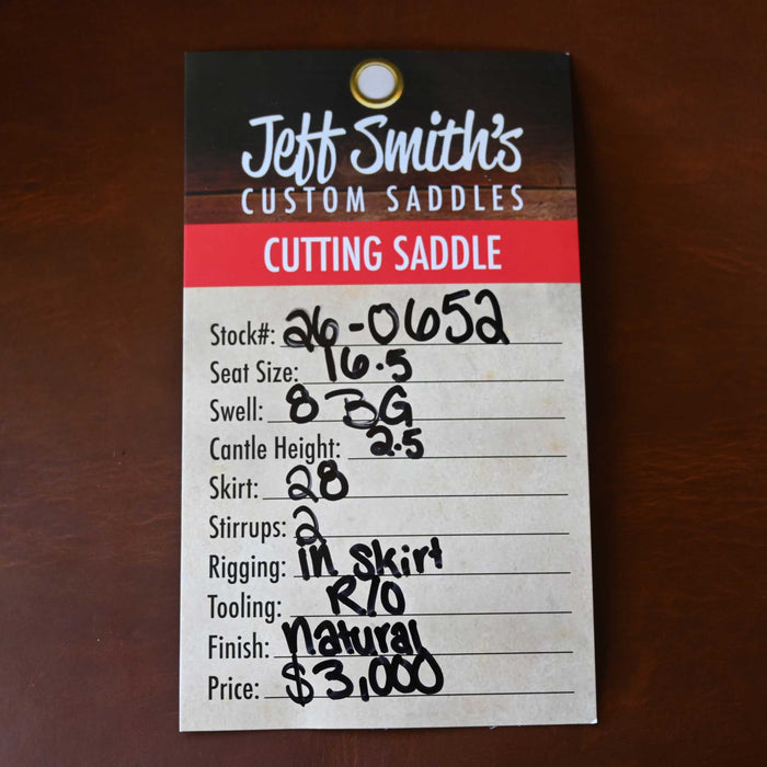 16.5" JEFF SMITH BEAU GALYEAN CUTTING SADDLE