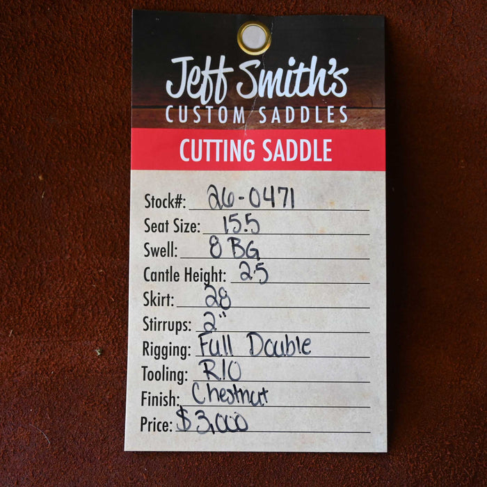 15.5" JEFF SMITH  BEAU GALYEAN CUTTING SADDLE