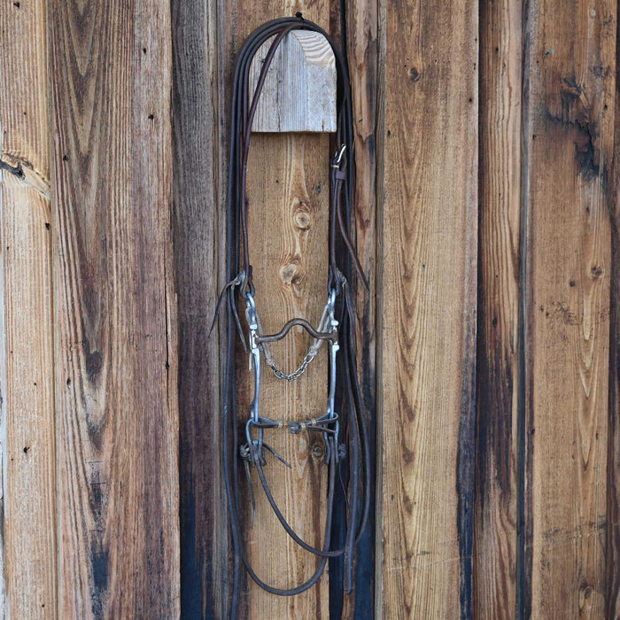 Dennis Moreland Solid Port Bridle Rig w/Split Ear Headstall