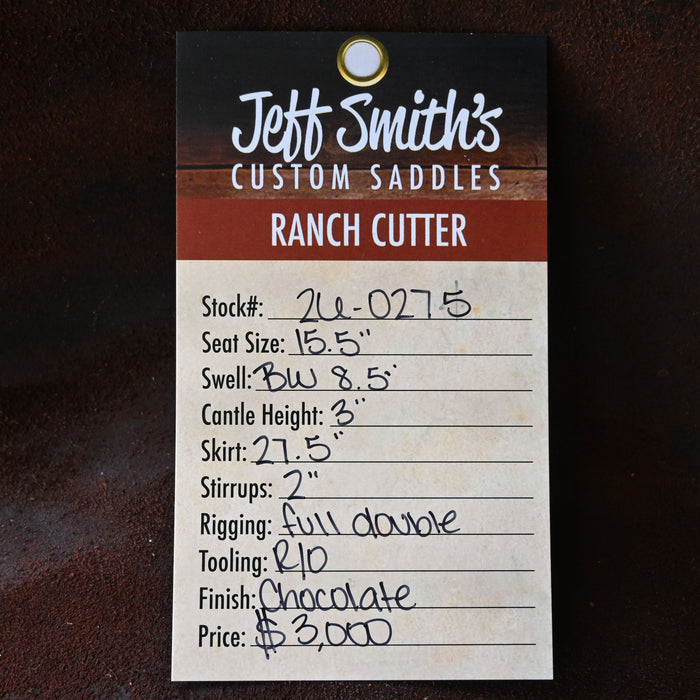 15.5" JEFF SMITH BUSTER WELCH RANCH CUTTER SADDLE Saddles - New Jeff Smith