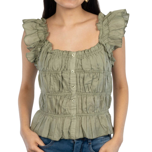 Rock & Roll Denim Women's Ruched Jade Tank Top WOMEN - Clothing - Tops - Sleeveless Panhandle