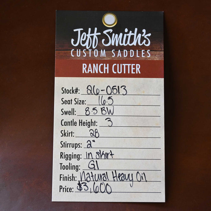 16.5" JEFF SMITH BUSTER WELCH RANCH CUTTER SADDLE