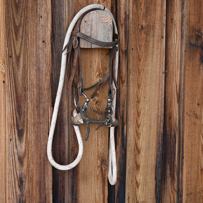 Cow Horse Supply D-Ring Twisted Snaffle Bridle Rig w/Browband Headstall
