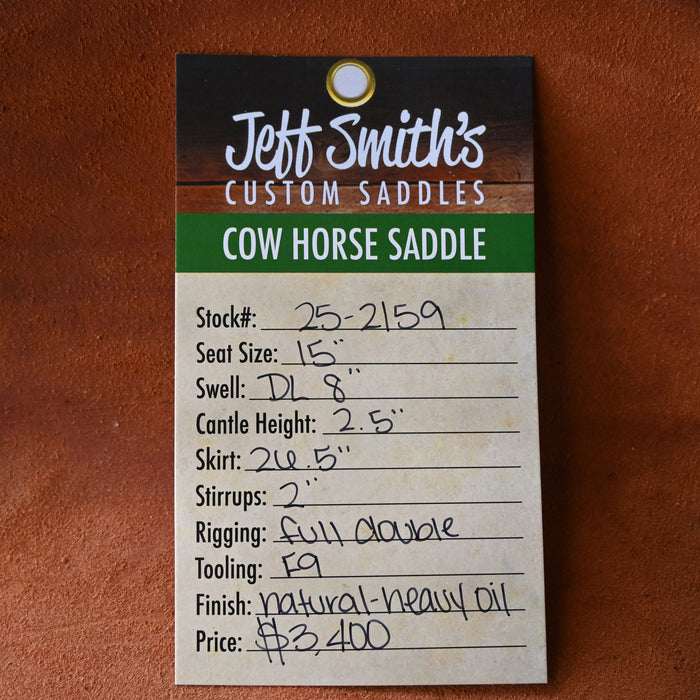 15" JEFF SMITH COW HORSE SADDLE Saddles - New Jeff Smith