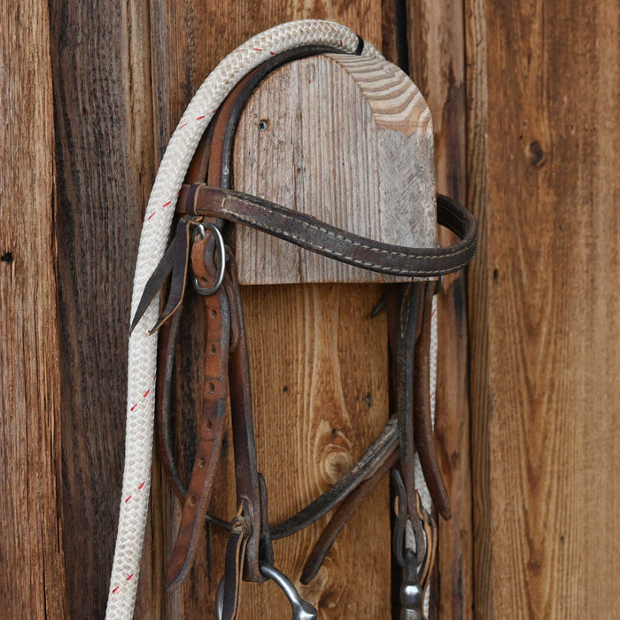 Cow Horse Supply D-Ring Twisted Snaffle Bridle Rig w/Browband Headstall