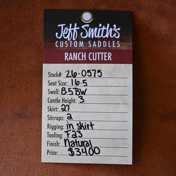16.5" JEFF SMITH BUSTER WELCH RANCH CUTTER SADDLE