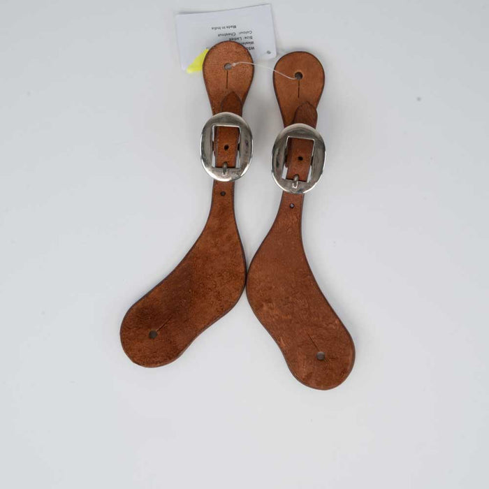 NEW Ladies / Youth Western Chestnut Spur Straps Sale Barn Teskeys