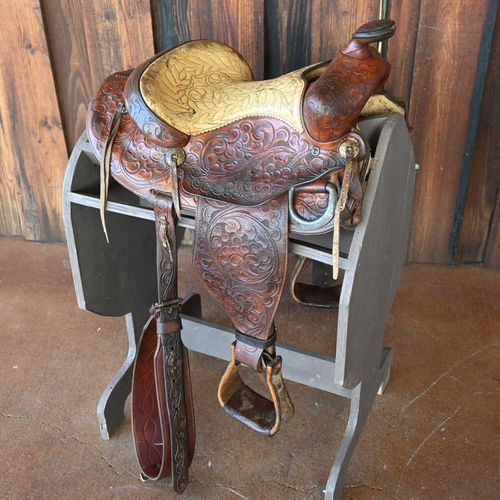 VINTAGE WESTERN M.L. LEDDY SADDLE _CA1164 Collectibles M.L Leddy