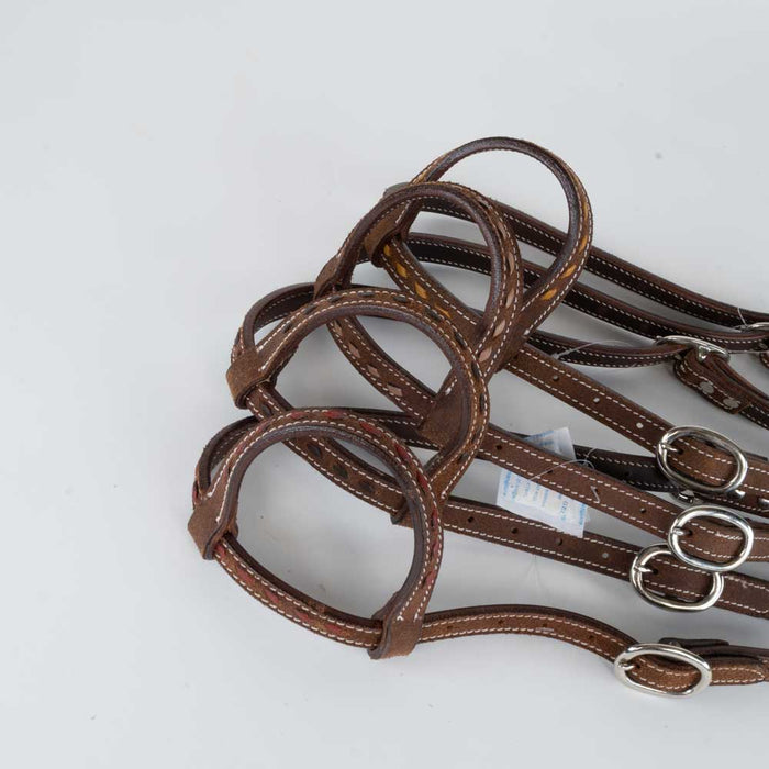 NEW Oiled Russet One Ear Headstall w/Colored Sitching Sale Barn Teskeys