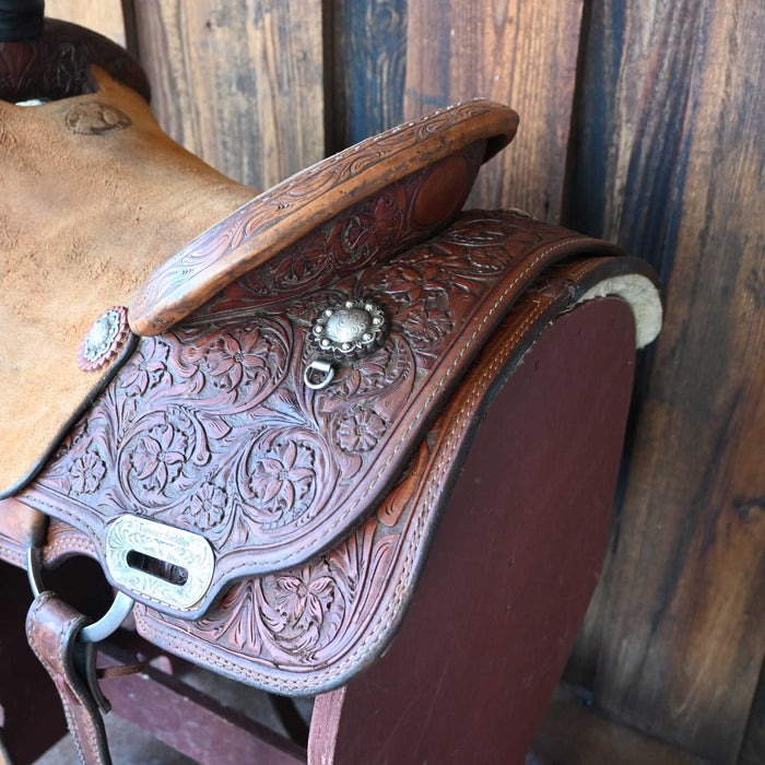 14.5" USED TWISTER TEAM ROPING SADDLE