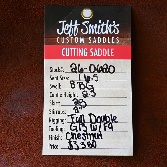 16.5" JEFF SMITH BEAU GALYEAN CUTTING SADDLE