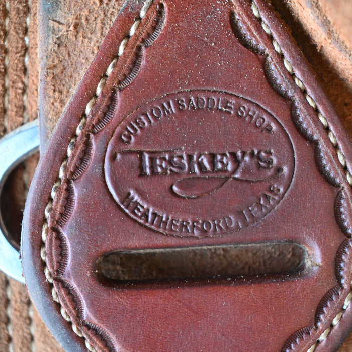 15" USED TESKEY'S STRIP DOWN RANCH SADDLE