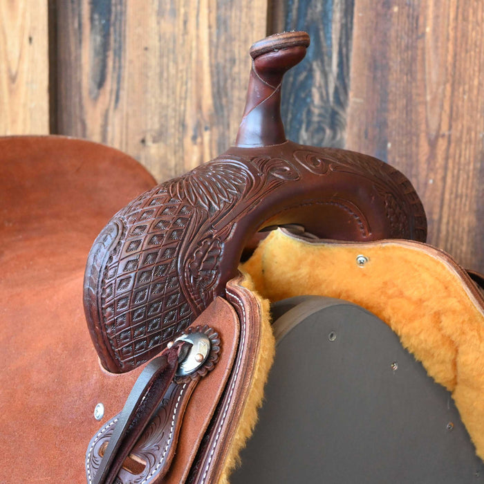16.5" JEFF SMITH BEAU GALYEAN CUTTING SADDLE
