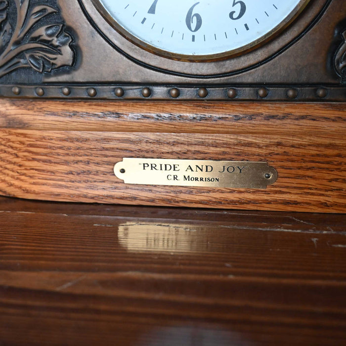 Pride and Joy Bronze of a Mare and Foal Clock by C.R. Morrison