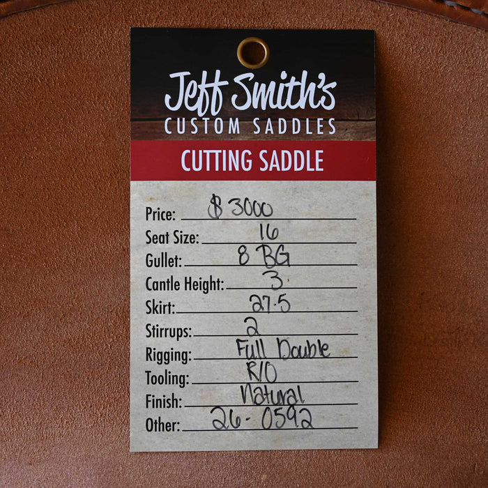16" JEFF SMITH BEAU GALYEAN CUTTING SADDLE