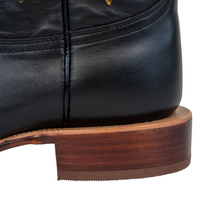 R. Watson Men's Black Sinatra Cowhide Square Toe - FINAL SALE! MEN - Footwear - Exotic Western Boots R Watson
