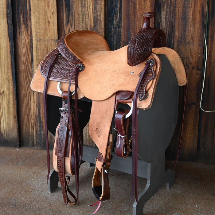 15.5" TESKEY'S RANCH CUTTER SADDLE Saddles - New Teskey's Saddlery