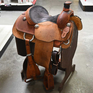 13.5" USED LAZY L ROPING SADDLE Saddles Lazy L